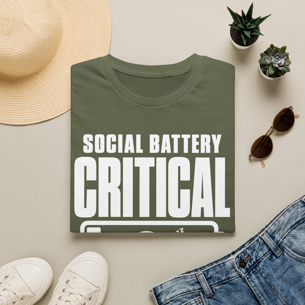 Social Battery Critical T-shirt