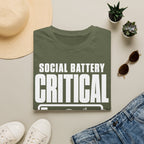 Social Battery Critical T-shirt