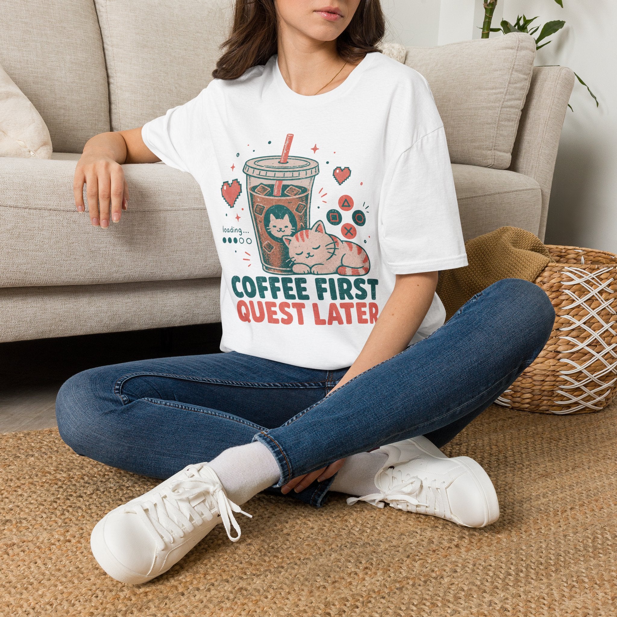 Coffee First Quest Later T-SHIRT