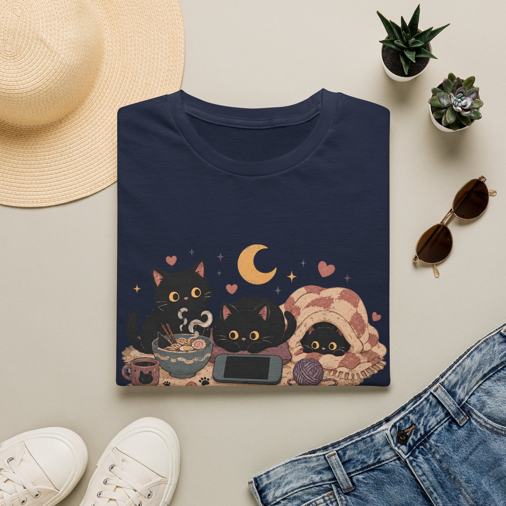 Midnight Snack Gaming Cats T-shirt