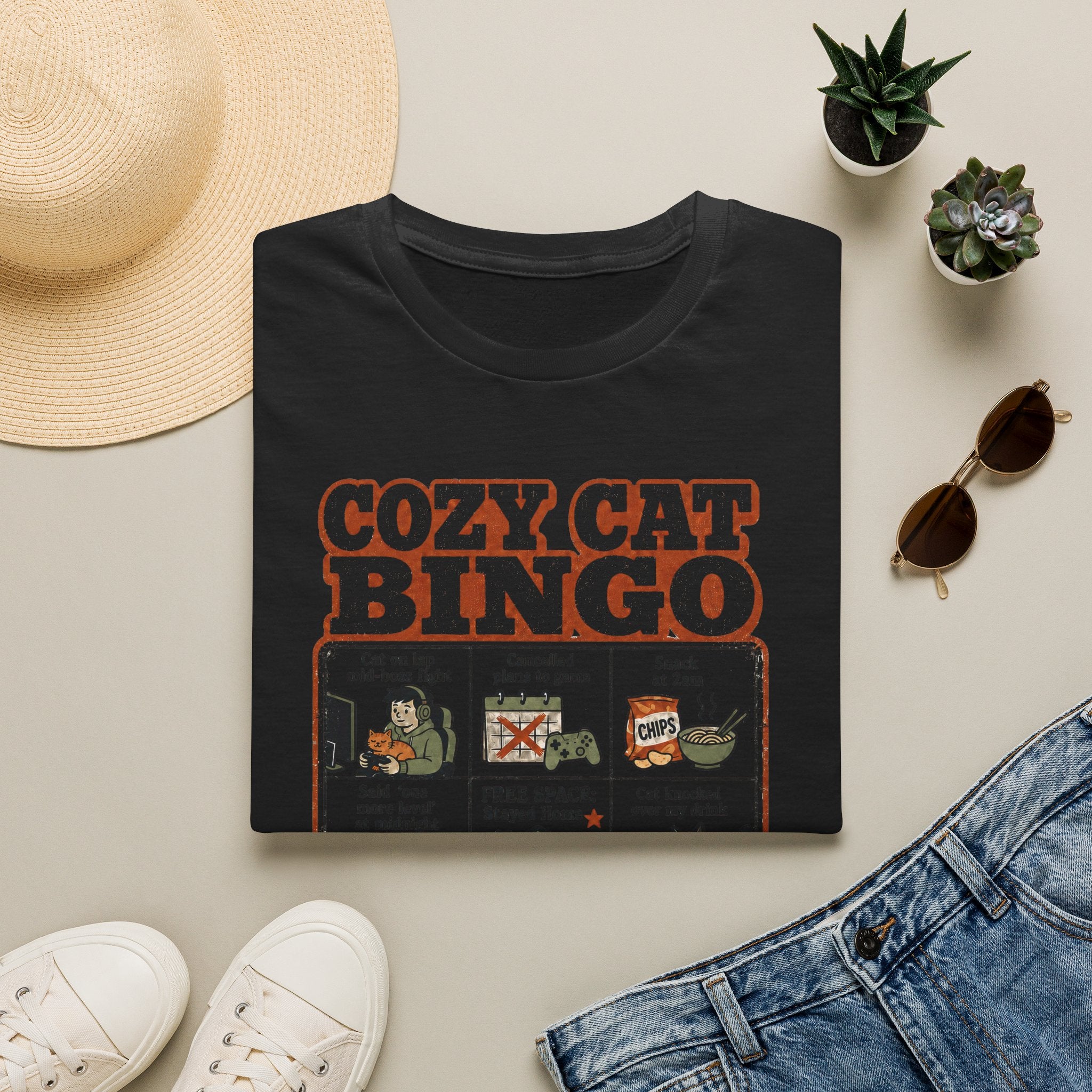 Cozy Cat Bingo T-shirt